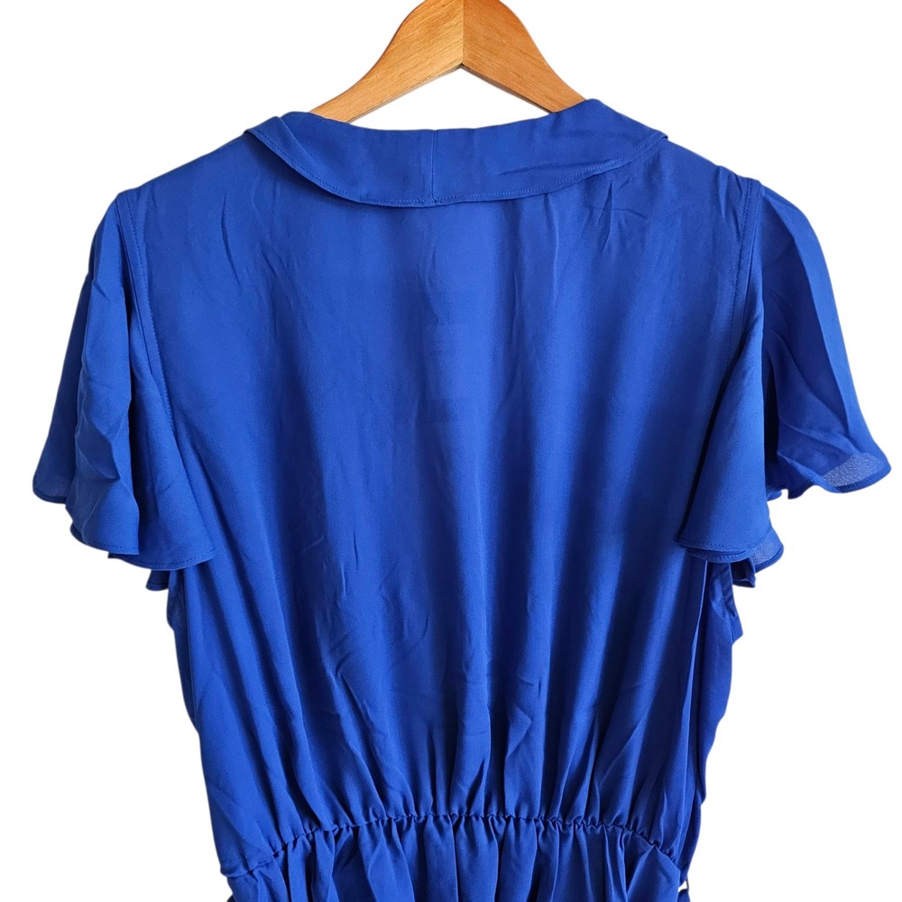 City Chic Women's Blue Ruffle Wrap Blouse Top Plus‎ Size 2X 20 NWT - Picture 12 of 13